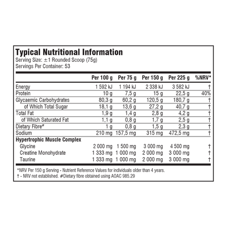 SSA Supplements Anabolic Muscle Stack 4kg Vanilla Cream Bag
