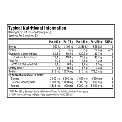 SSA Supplements Anabolic Muscle Stack 4kg Vanilla Cream Bag