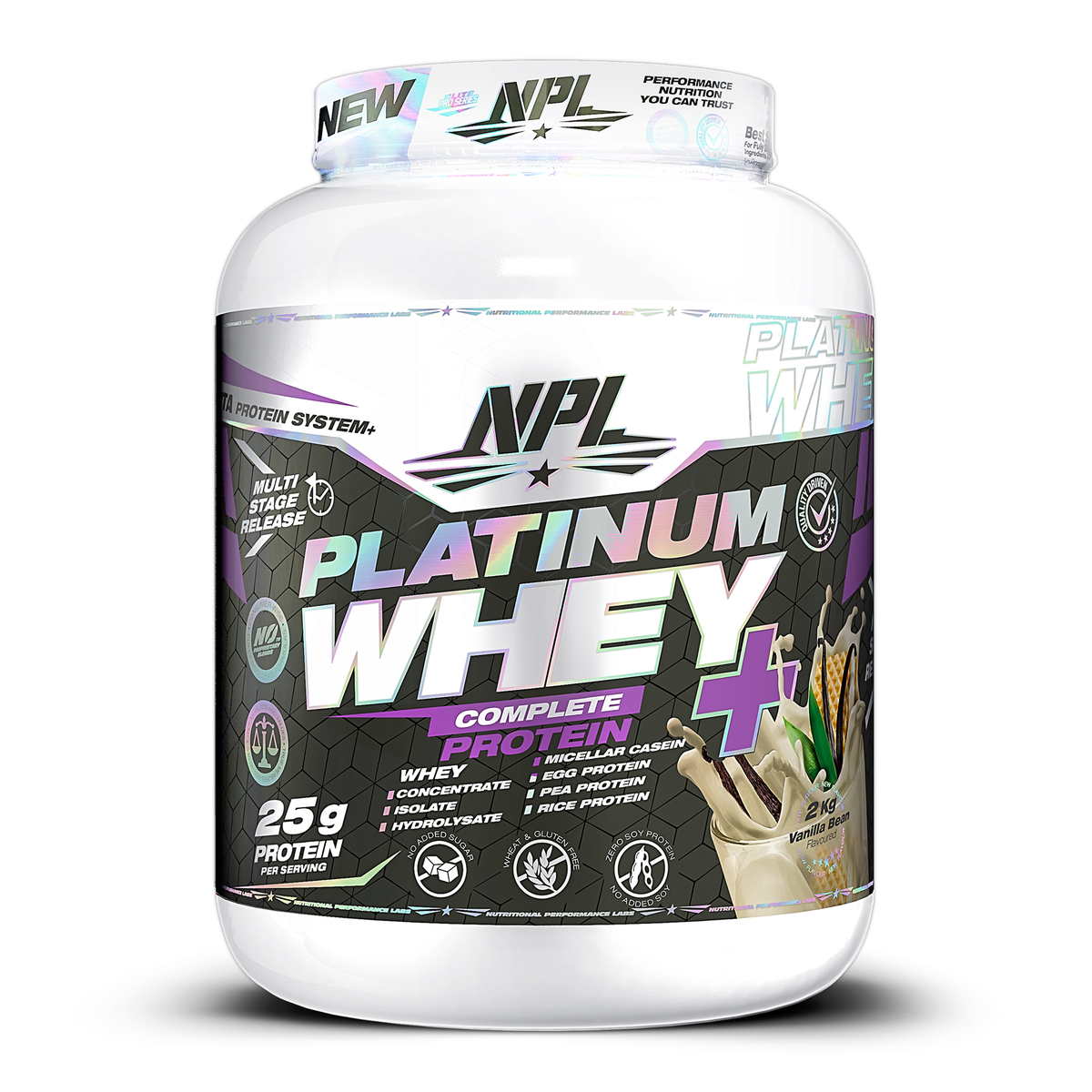 NPL Platinum Whey + Vanilla Bean 2kg